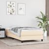 vidaXL Boxspring bed 90x190 cm stof cr&egrave;mekleurig