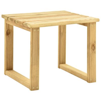 vidaXL Ligbed met tafeltje en kussen geïmpregneerd grenenhout