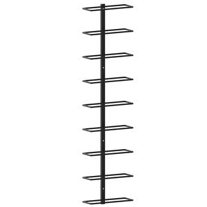 vidaXL Wijnrek voor 9 flessen wandmontage ijzer zwart