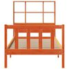 vidaXL bed met boekenkast zonder matras grenenhout wasbruin 90x200 cm