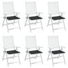 vidaXL Tuinstoelkussens 6 st 50x50x4 cm oxford stof zwart