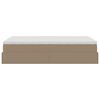 vidaXL Ottoman bed met matras 120x190 cm kunstleer cappuccinokleurig