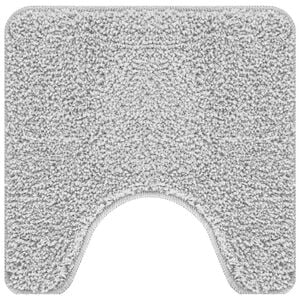 vidaXL Antislip Badmat met Toilet Cut Grijs 50 x 50 cm PP