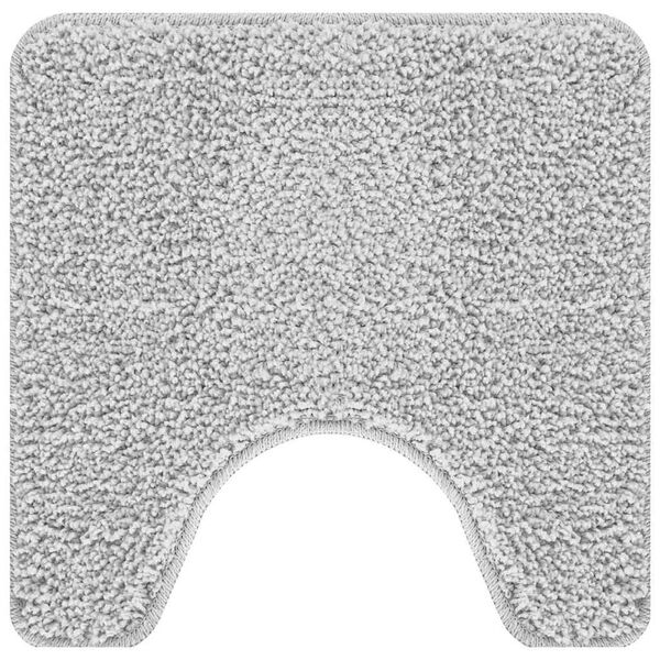 vidaXL Antislip Badmat met Toilet Cut Grijs 50 x 50 cm PP