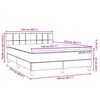 vidaXL Boxspring met matras en LED fluweel zwart 140x210 cm