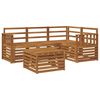 vidaXL Buiten bankenset 5 pcs Naturel