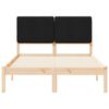 vidaXL Bedframe met Gevoerd Hoofdgedeelte Zwart 120 x 200 cm