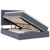 vidaXL Opslag bed met matras Donkergrijs 140 x 190 cm Fluweel
