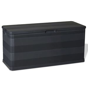 vidaXL Tuinbox 117x45x56 cm zwart