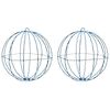 vidaXL Bal 2 st Koudwit 40 x 40 x 42 cm Metaal 192 LED's