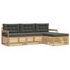 vidaXL Buiten bankenset 4 st Wit en antracietkleurig Polyester