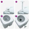 vidaXL Camping Toilet Grijs en Wit 41,5 x 36,5 x 37,5 cm Polyetheen