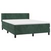 vidaXL Boxspring met matras fluweel donkergroen 140x190 cm