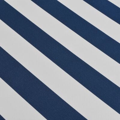 vidaXL Luifel handmatig uitschuifbaar 500 cm blauw en wit