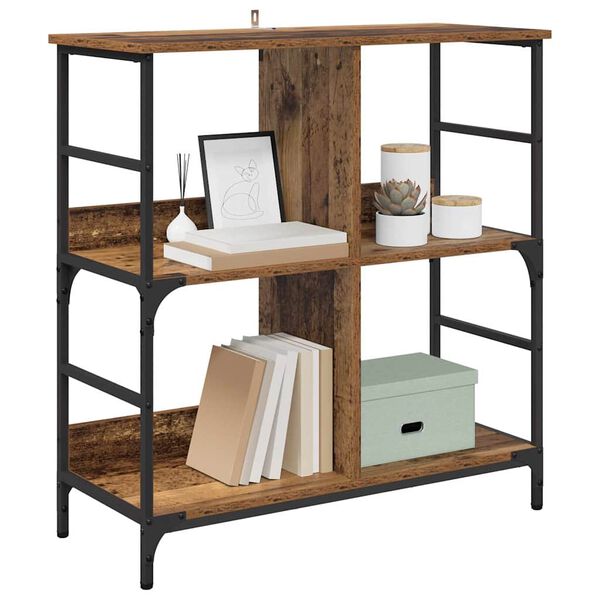 vidaXL Boekenkast Oud hout 78,5 x 33 x 82 cm Bewerkt hout