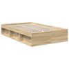 vidaXL Bedframe met hoofdeinde Sonoma 120 x 200 cm Massief grenenhout