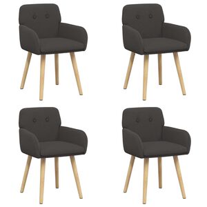 vidaXL Eettafelstoelen 4 st Boucl&eacute; Donkergrijs 59 x 56,5 x 85 cm