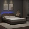 vidaXL Bedframe met LED zonder matras "Zadar" cappuccino 140x200 cm