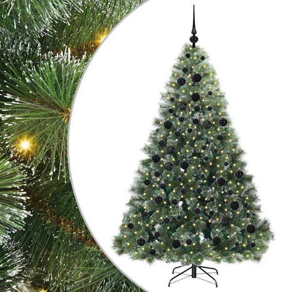 vidaXL Kunstkerstboom met 300 LED met standaard Groen 180 cm PE en PVC