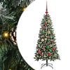 vidaXL Kunstkerstboom Groen 120 cm PVC en Plastic en Staal
