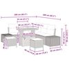 vidaXL Tuin Sofa Set met kussen 8 pcs Beige Poly riet