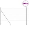 vidaXL Afrasteringspaal Zilver 10 x 1,4 m (50 mm gaas) Staal