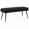 vidaXL Bank met knoopverstelling Zwart 110 x 40 x 46 cm fluweel