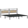 vidaXL Bedframe zonder matras 193x201cm spaanplaat sonoma eikenkleurig