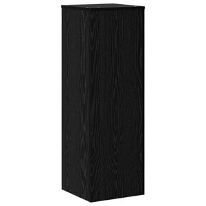 vidaXL Plantenstandaard Zwart Eiken 33 x 33 x 100 cm Bewerkt hout