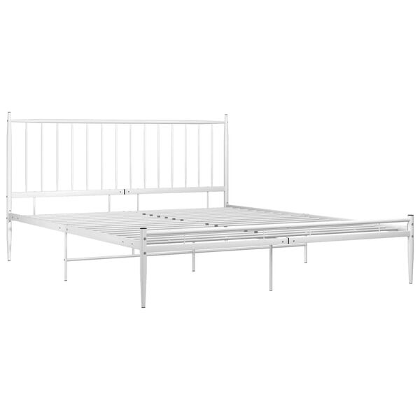 vidaXL Bedframe metaal wit 180x200 cm