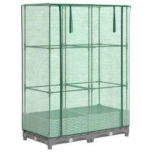vidaXL Plantenbak verhoogd met kashoes 80x40x123 cm rattanlook