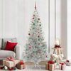 vidaXL Kerstboom met 300 LED met standaard Zilver 210 cm PET