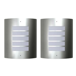 vidaXL Buitenlamp RVS Falerna 2 st