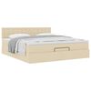 vidaXL Ottoman bed met matras 160x200cm stof crèmekleurig