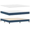 vidaXL Boxspringbed met matras met hoofdeinde Blauw 200 x 200 cm Stof