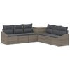 vidaXL Bankstel 7 st Grijs en Donkergrijs Poly Rattan en Staal