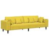 vidaXL Bank Geel 250 x 77 x 76 cm Fluweel
