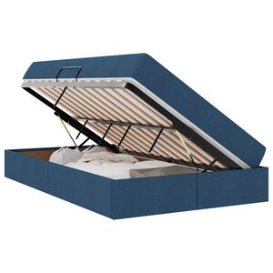 vidaXL Opbergbed met matras met matras Blauw 120 x 200 cm Polyester