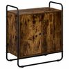 vidaXL Dressoir Gerookt eiken 68 x 35 x 75 cm Bewerkt hout