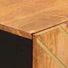 vidaXL Dressoirs 3 st 60x33,5x75 cm massief mangohout bruin en zwart