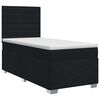 vidaXL Boxspringbed met matras met hoofdeinde Zwart 80 x 200 cm Stof