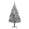 vidaXL Kunstkerstboom met 300 LED Wit 240 cm PVC en Staal en Kunststof