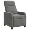 vidaXL Relaxfauteuil Donkergrijs fluweel