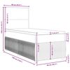 vidaXL Boxspring met matras stof donkergrijs 90x190 cm