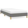 vidaXL Bedframe zonder matras 90x200 cm stof donkergrijs