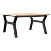 vidaXL Salontafel Y-frame 90x90x45 cm massief grenenhout en staal