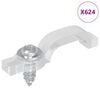 vidaXL LED Strip Clips 23,8 mm 12 st Transparant Kunststof en Ijzer