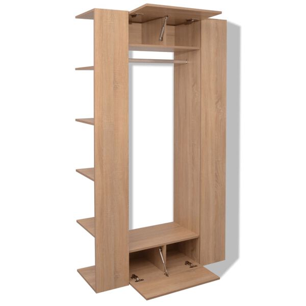 vidaXL Kledingkast spaanplaat 106x36,5x192 cm beige