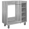 vidaXL Golfkast met wiel Effen Grijs Sonoma 90 x 45 x 98 cm