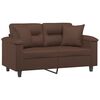 vidaXL Tweezitsbank met kussens 120 cm kunstleer bruin